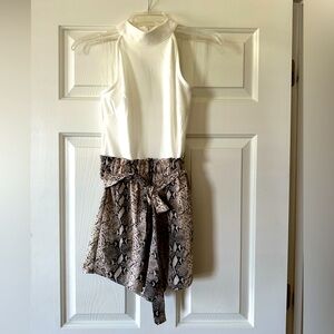 Francesca’s collections Simone Snake Print Fall Romper